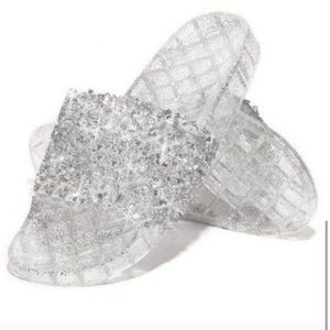 Sequin Glitter Jelly Slides
